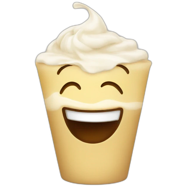 Crema + feliz emoji