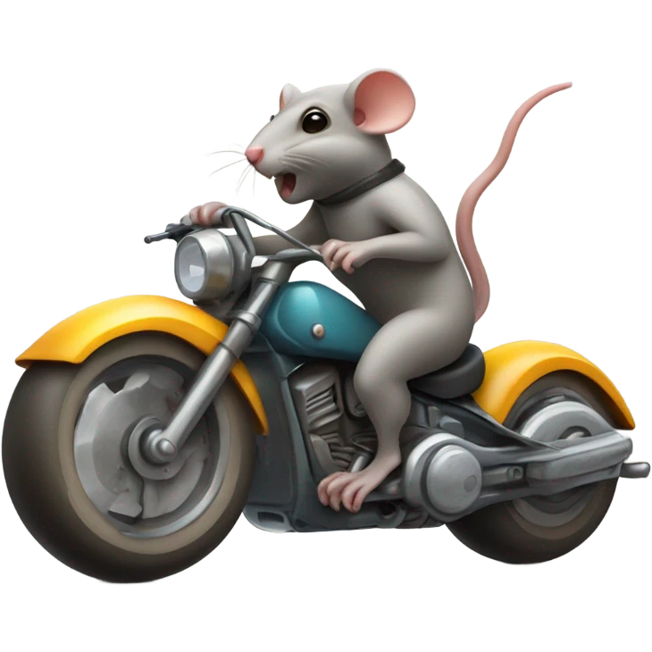 a rat on a motorcycle  emoji
