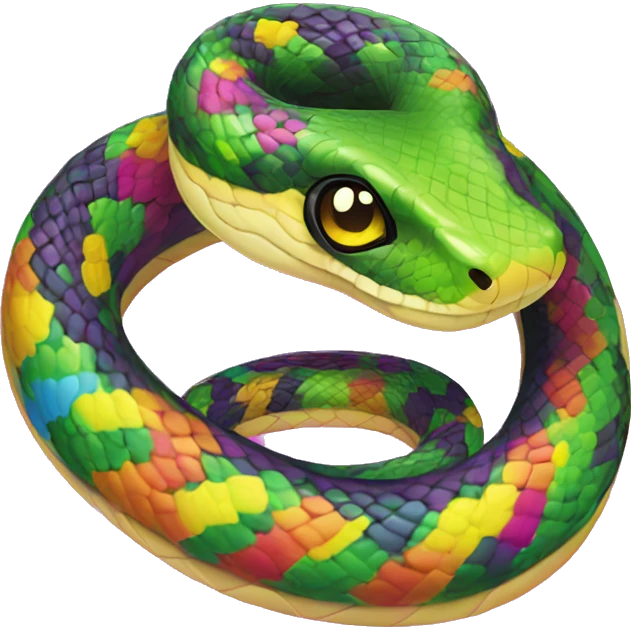 Lisa frank snake  emoji