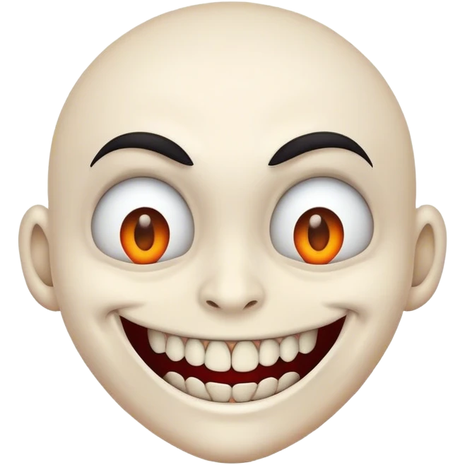 Scary smile emoji