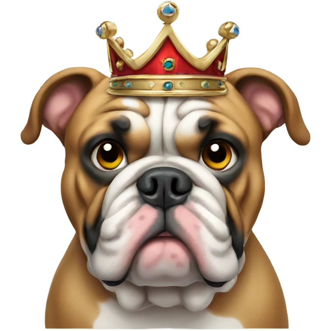 English bulldog with crown  emoji