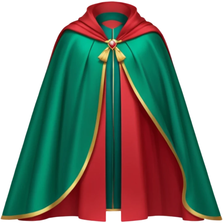 "리나의 살롱" Written on a red, green and teal cape emoji