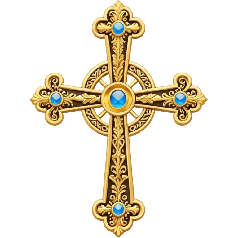 Eastern Orthodox cross. Transparent bakgrund. emoji