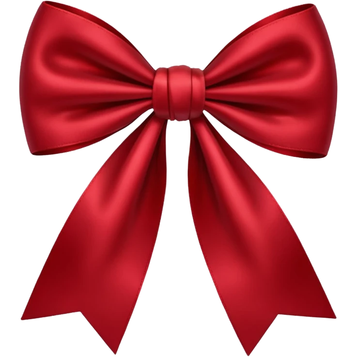 dark red bow emoji