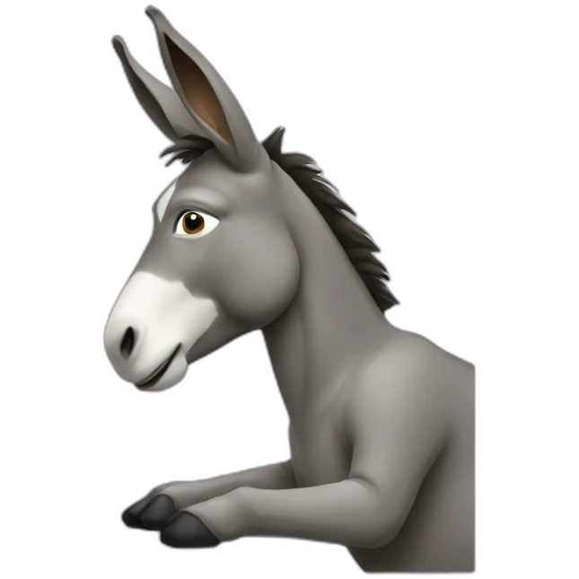 donkey using a laptop emoji