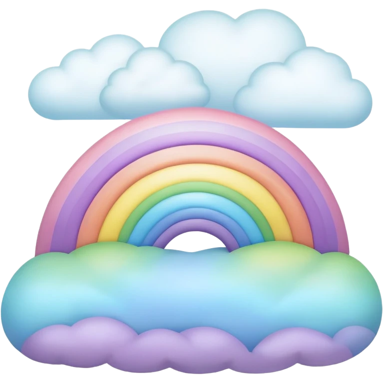  pastel rainbow easter puffy landscape  emoji