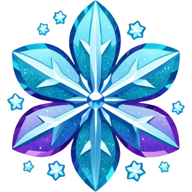 glitter flocus ice cian and purple emoji