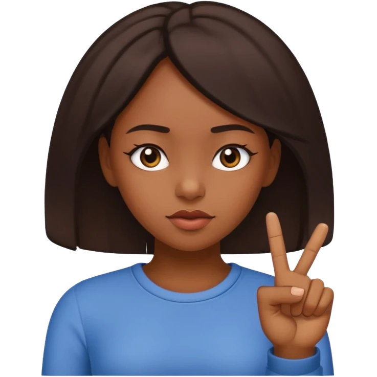 black girl rolling eyes sticking up middle finger emoji