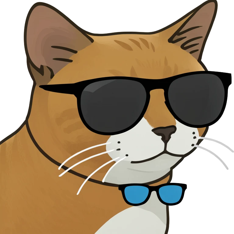 Cat with sunglasses emoji