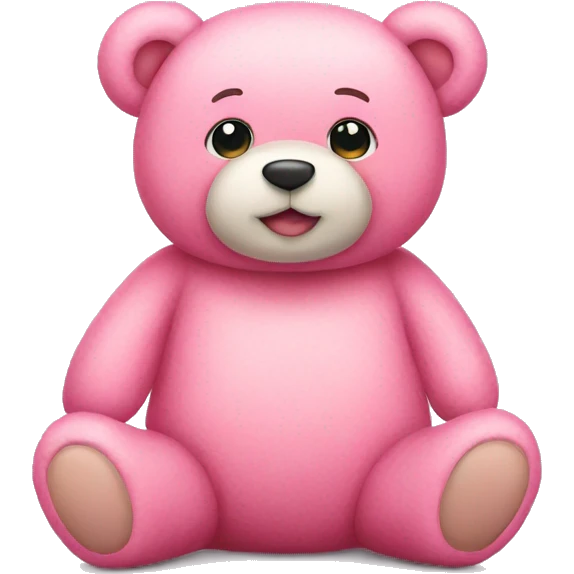 Pink teddy bear emoji