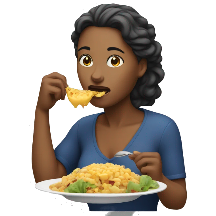 Women eating emoji