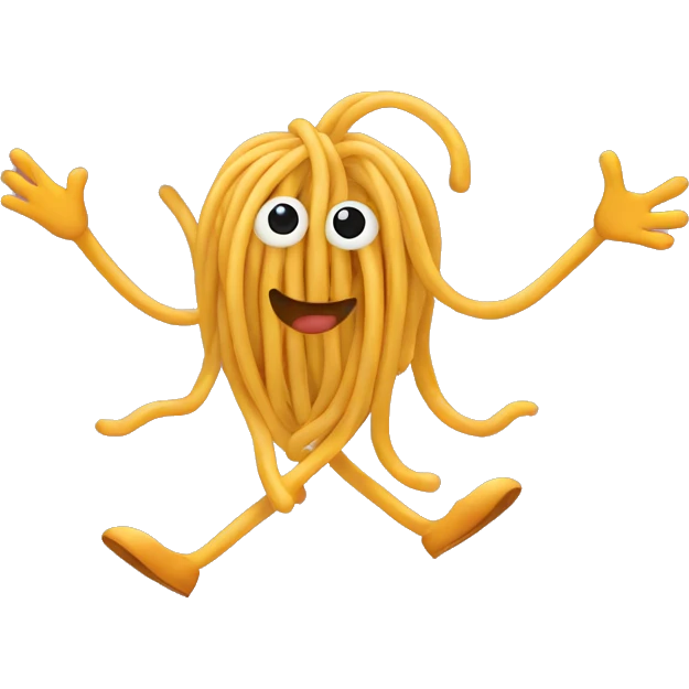 Dancing spaghetti emoji