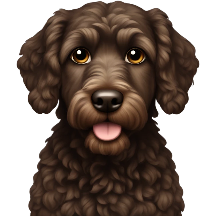 dark brown cockapoo  emoji