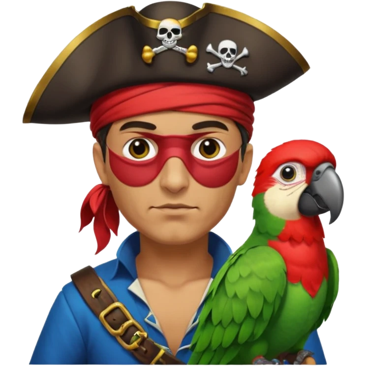 pirate and parrot emoji