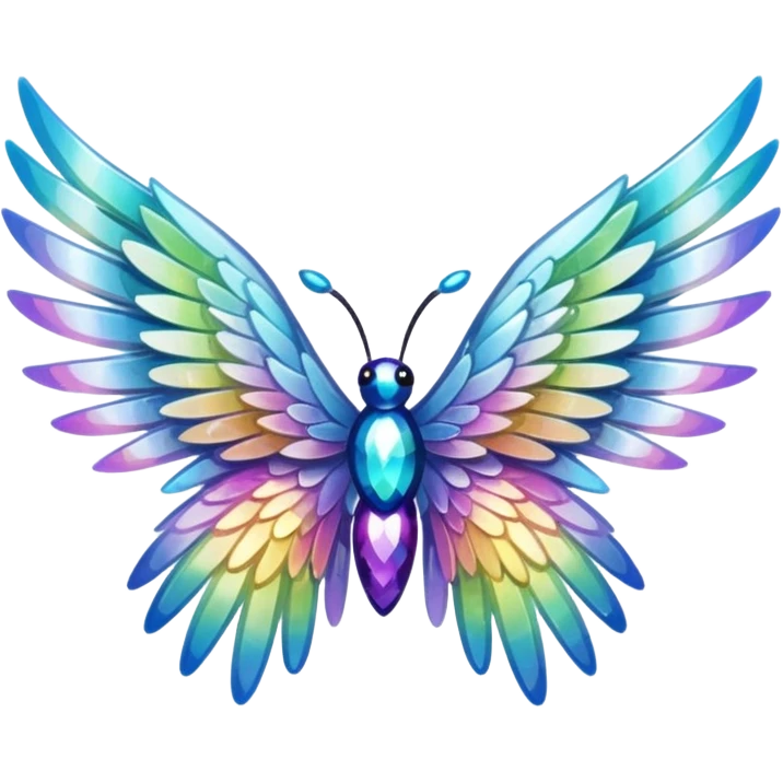  glitter wings, remove background emoji