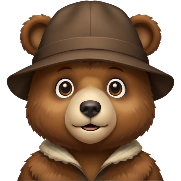 bear wearing hat emoji