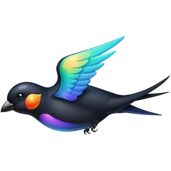 черная ласточка emoji