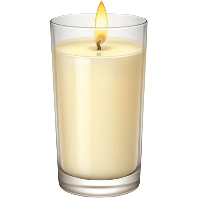 Soft vanilla long glass candle emoji