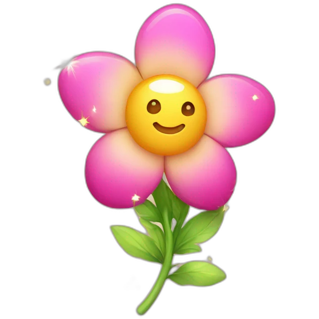 cute flowers and sparkles emoji