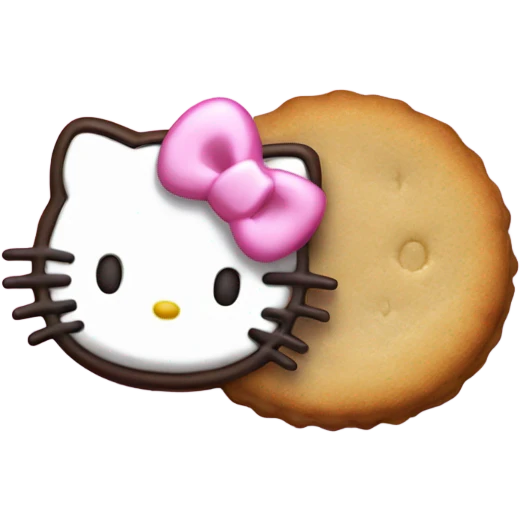 Galleta de hello kitty emoji