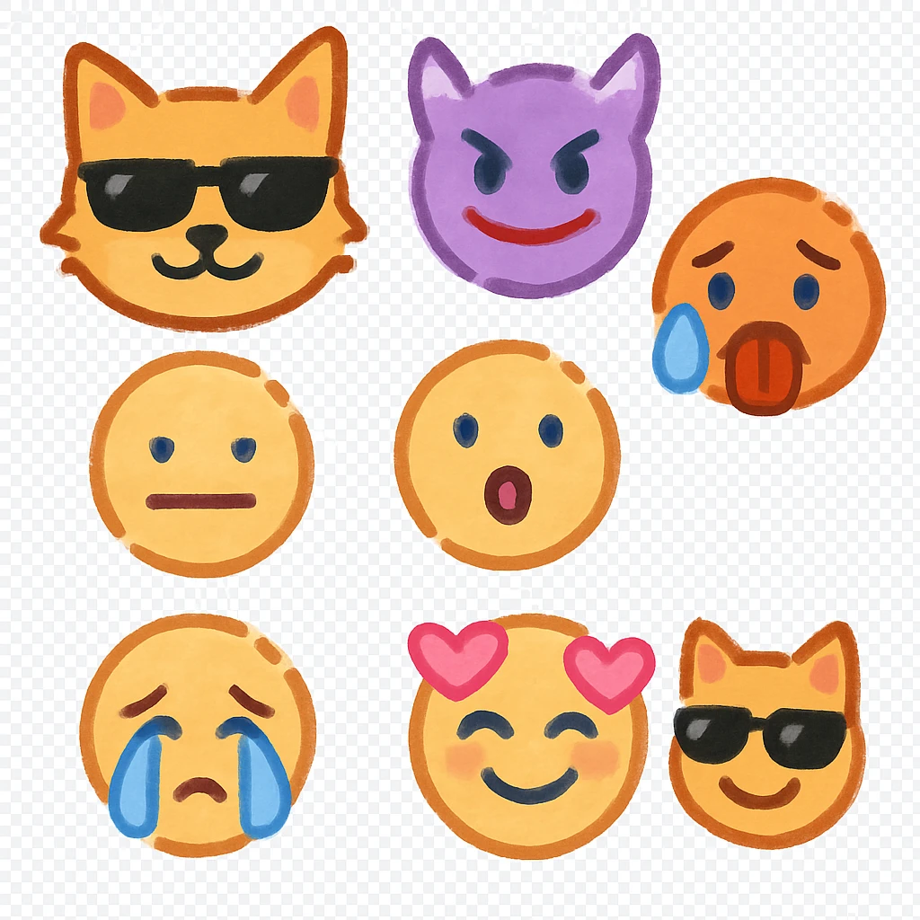Cat with sunglasses emoji