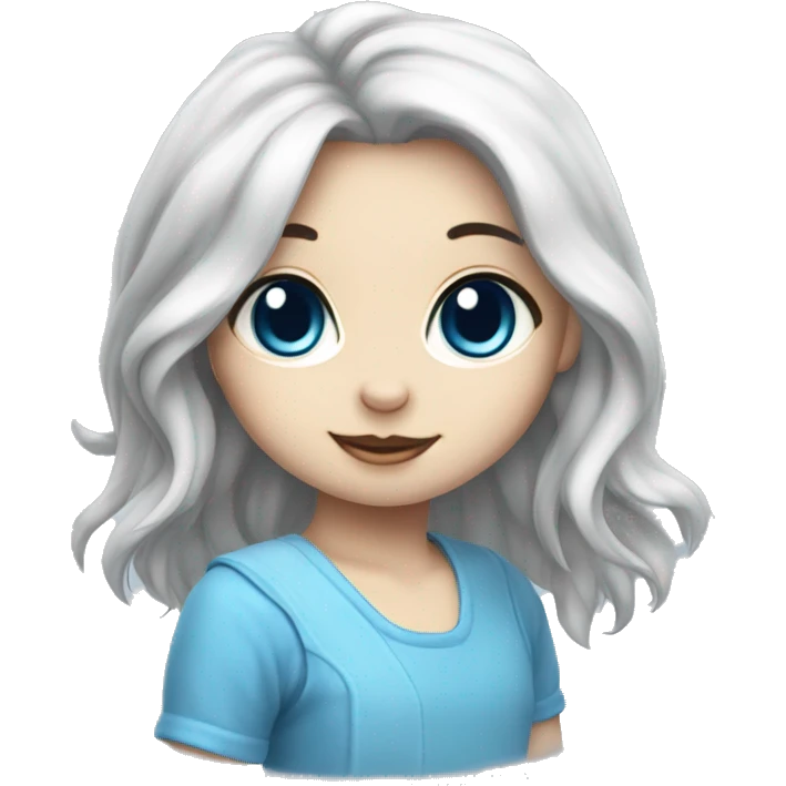 blue bicolor ragdoll kitten girl  emoji