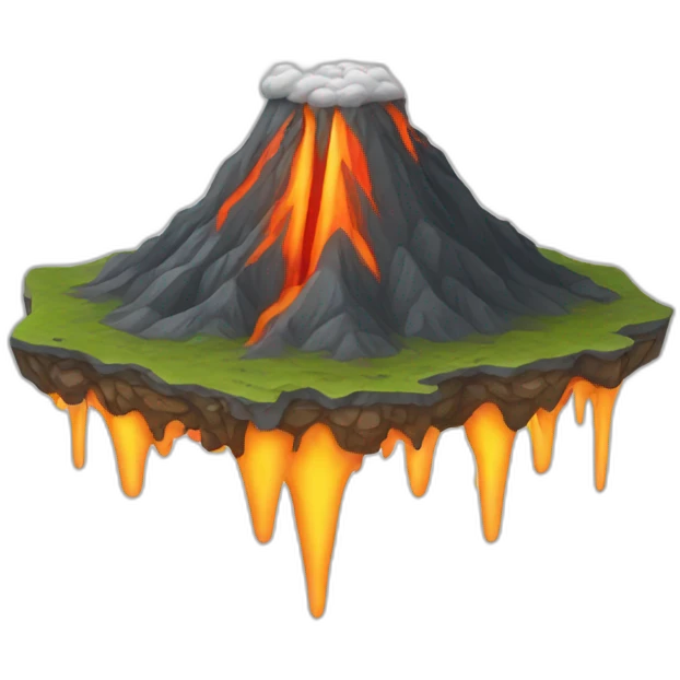 Volcan en éruption emoji