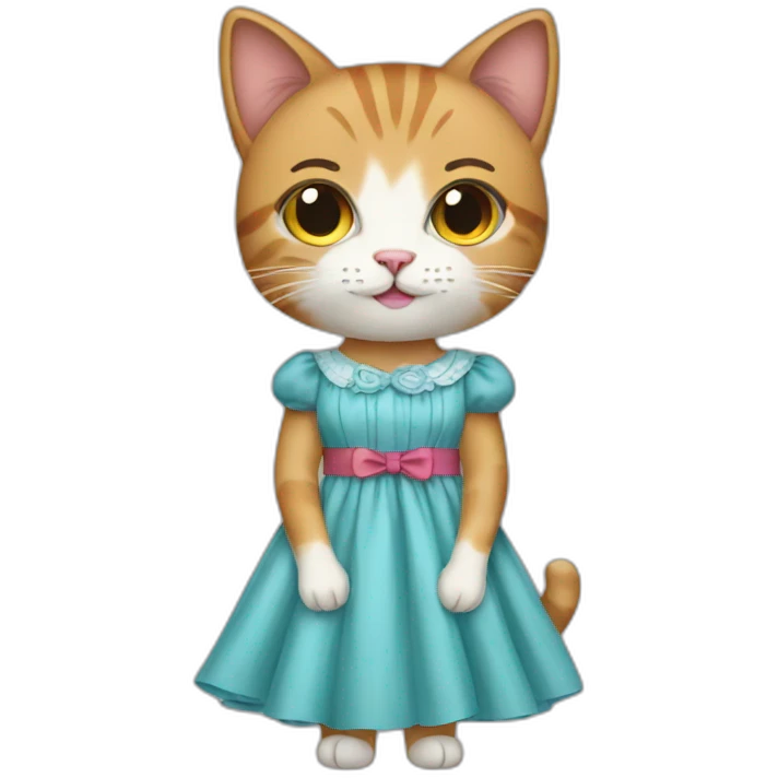 Cat in dress emoji