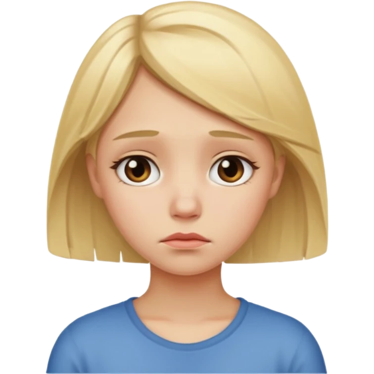 Sad girl blond emoji