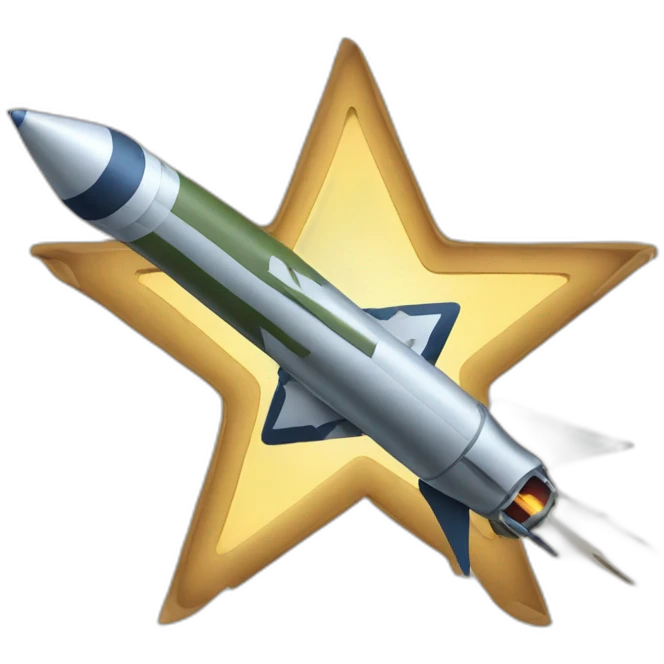 Star of David missiles on Gaza emoji