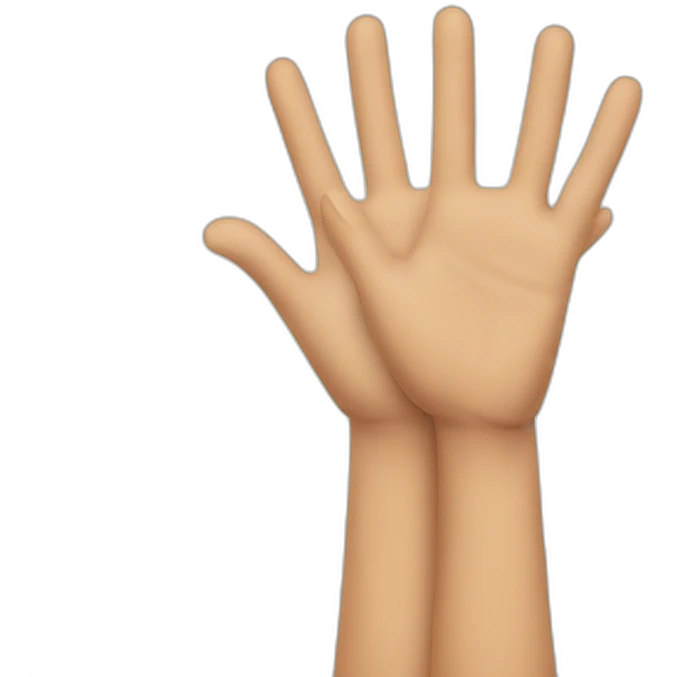 high-five two hands emoji