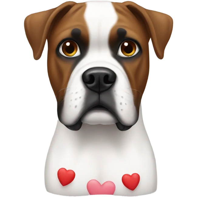 White boxers with heart pattern  emoji