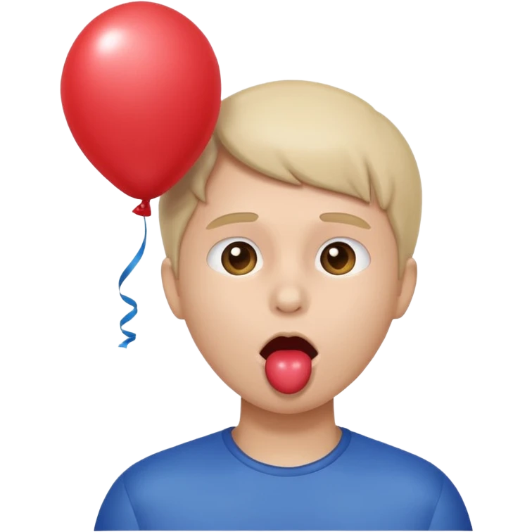 Person swallowing balloon  emoji
