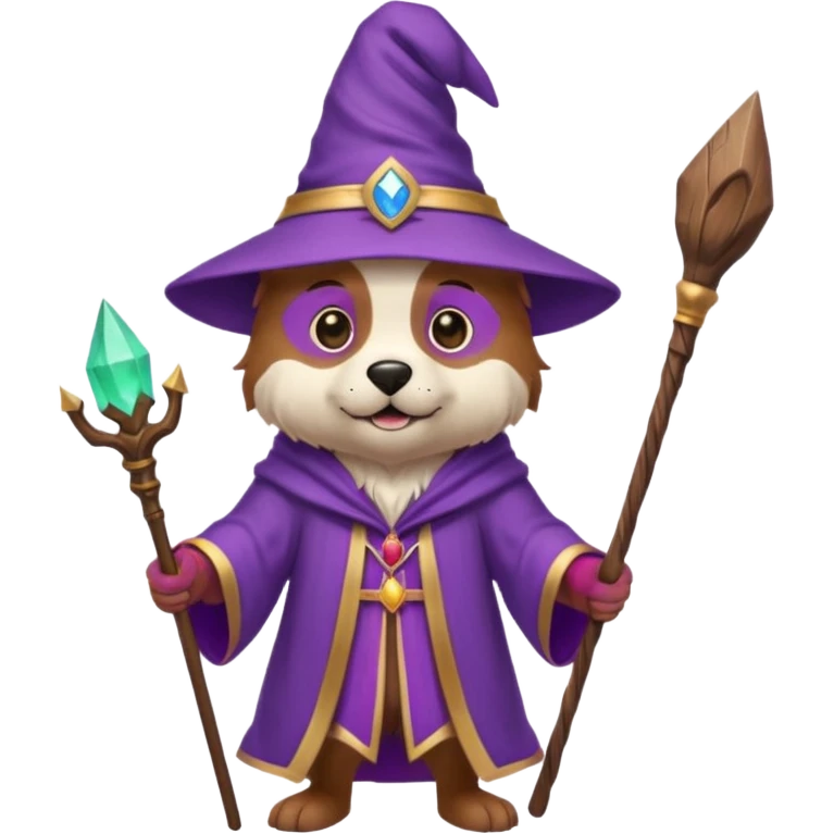 Dog wizard emoji
