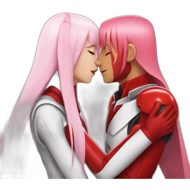 Zero two kissing mercy emoji