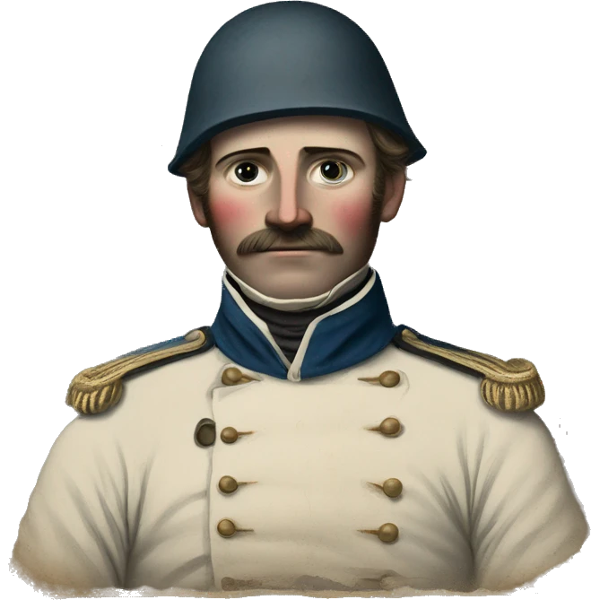 wounded French soldier in the Crimean War emoji