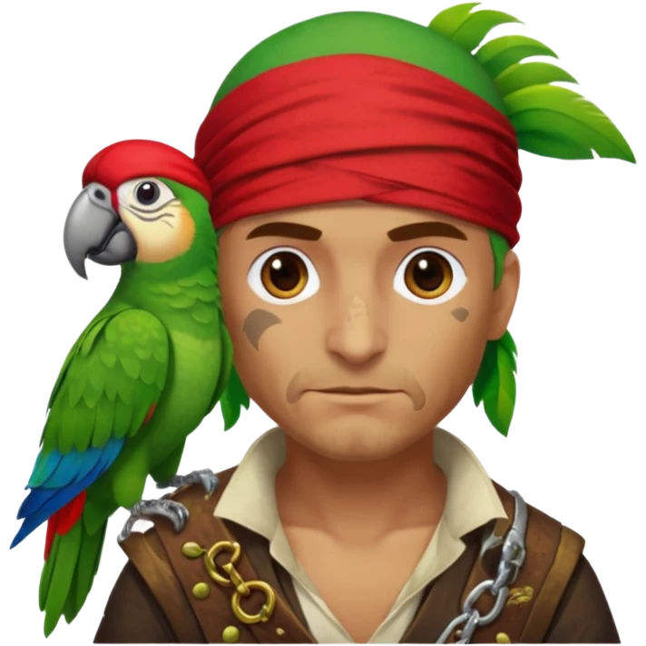 pirate and parrot emoji