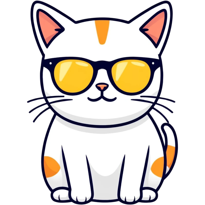 Cat with sunglasses emoji