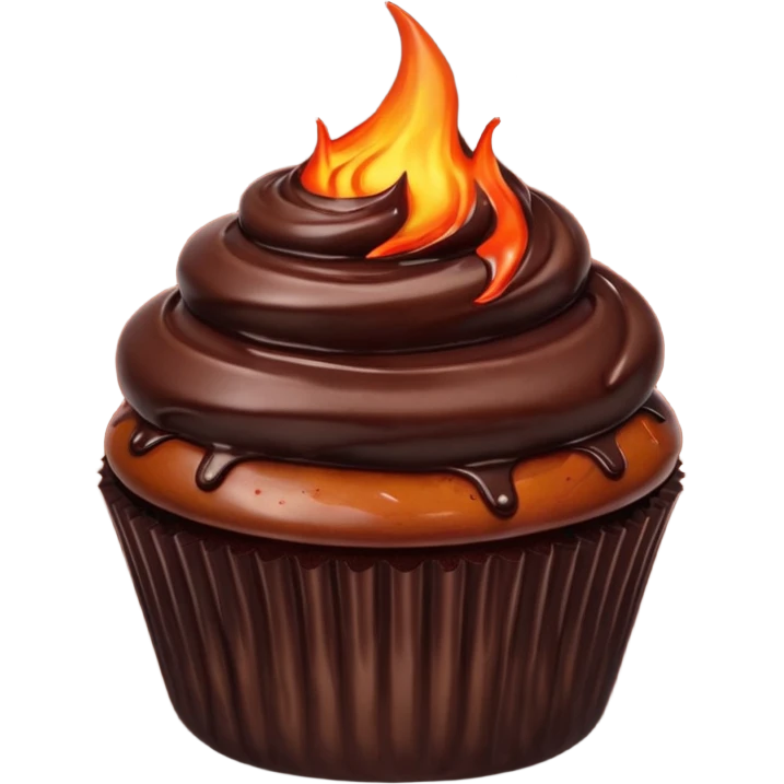 Lava cupcake emoji