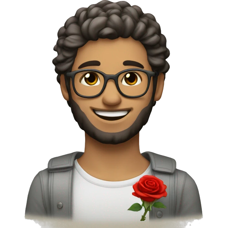 Write the name of Miquel with red rose emoji  emoji