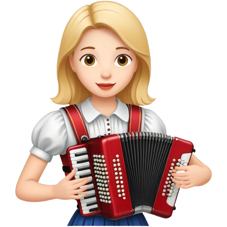 The girl is playing the accordion emoji