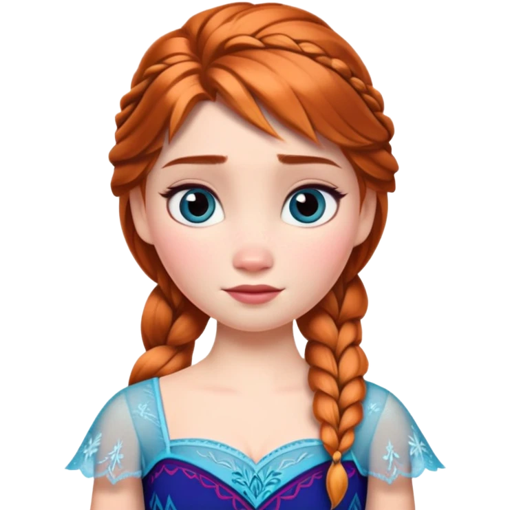 Anna from Frozen Disney character emoji