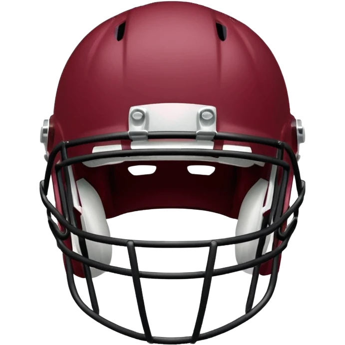 College football player helmet in maroon color emoji