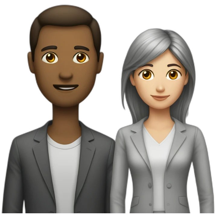 Un homme dans une femme emoji