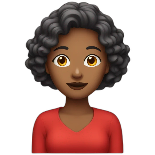 Woman in red emoji