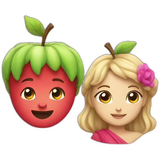 aurora and apple emoji