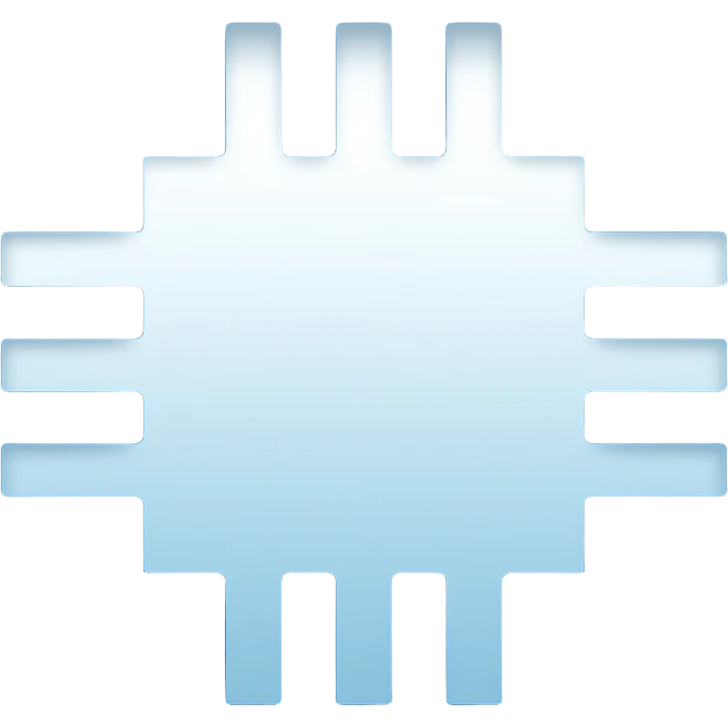 an app, with a chip logo, make it blue, and have an app feeling emoji