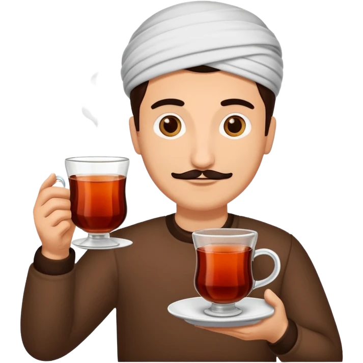 man holding turkish tea emoji