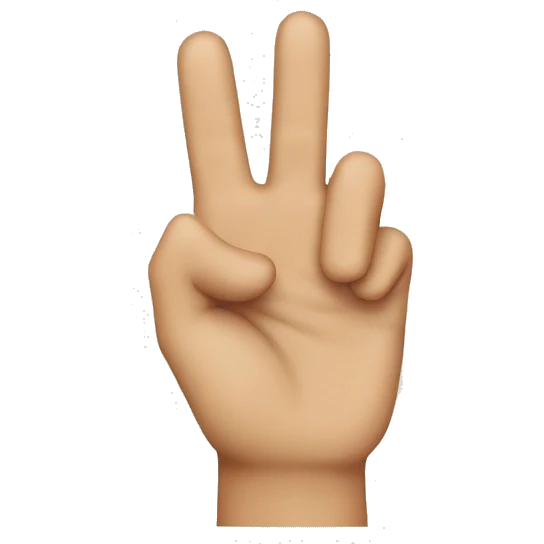 Three fingers emoji