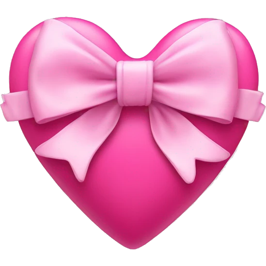 Pink heart with bow emoji